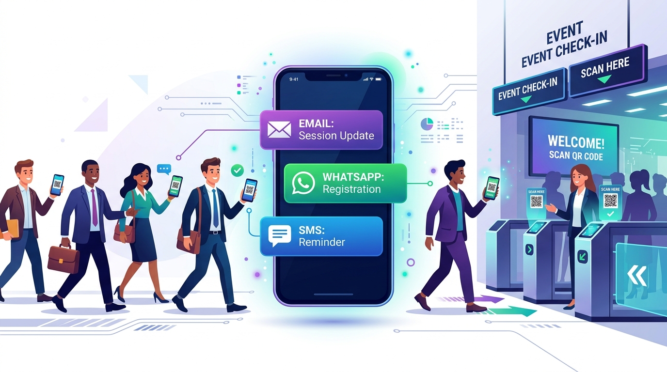 SMS vs WhatsApp vs Email: Which Channel Actually Solves the Event Attendance Bottleneck?