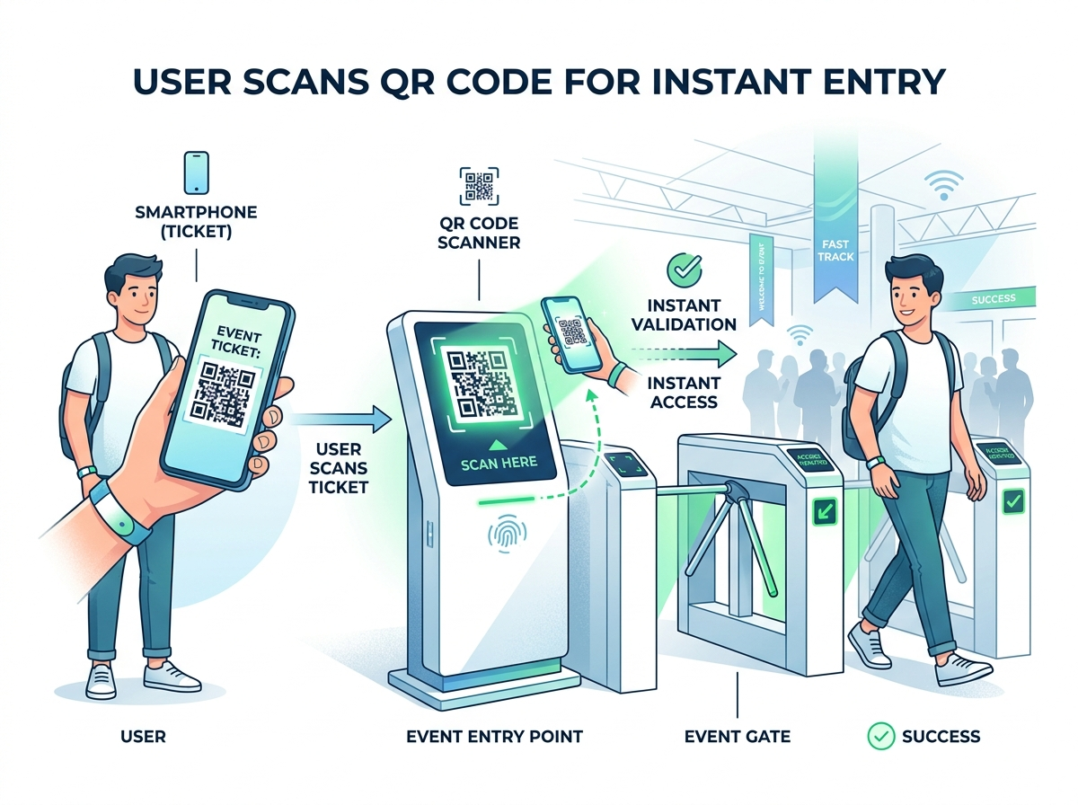 Smart Event Ticketing Access Control Diagram